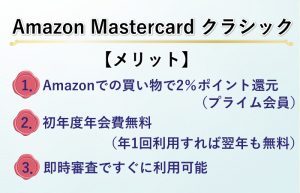 AmazonMastercardクラシックのメリット